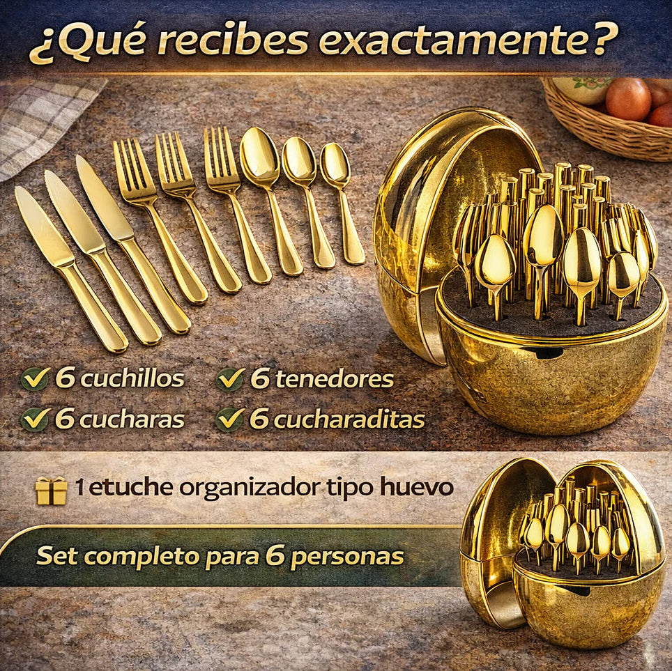Juego De Cubiertos 24pcs Acero Inoxidable