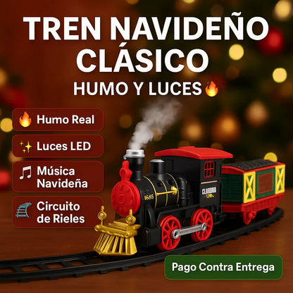"Tren Navideno Clasico Luz Sonido Y Humo "
