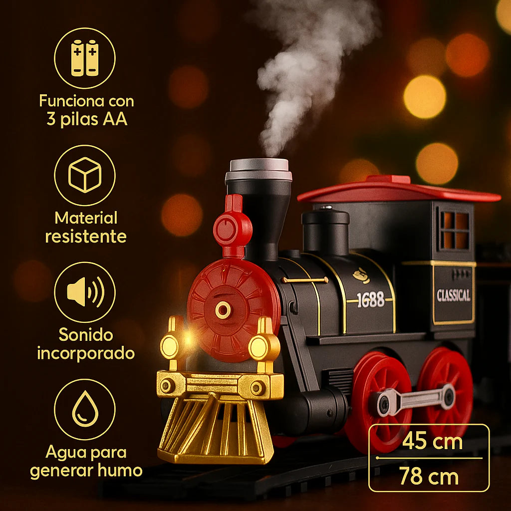 "Tren Navideno Clasico Luz Sonido Y Humo "