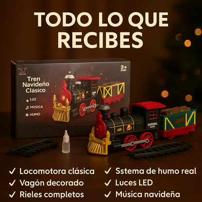 "Tren Navideno Clasico Luz Sonido Y Humo "