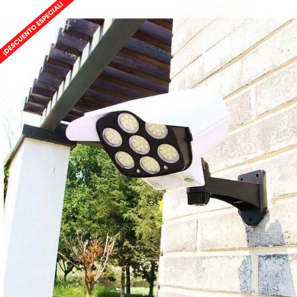 LAMPARA SOLAR CON SENSOR - CAMARA DISUASORIA