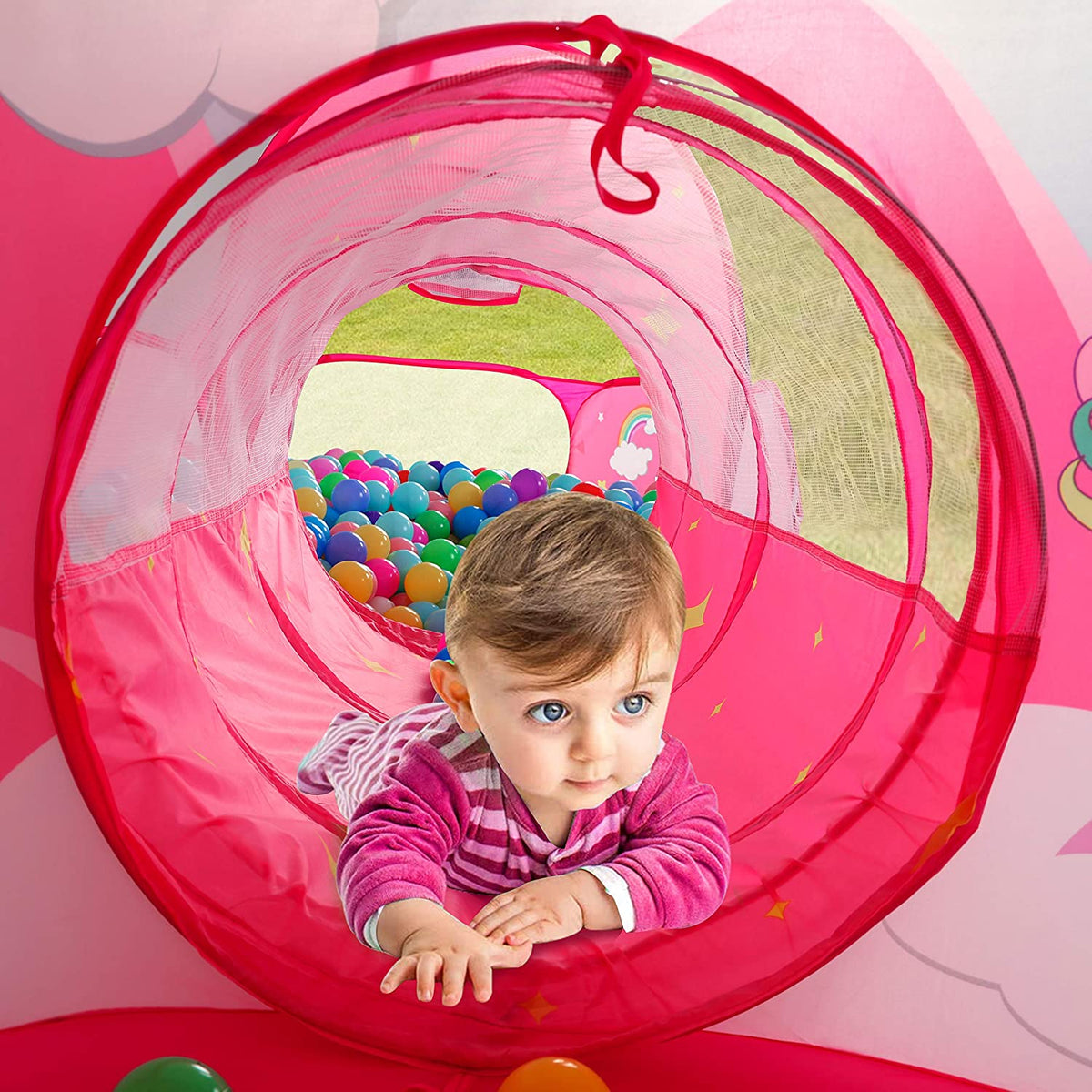 ¡50 PELOTAS GRATIS! Castillo Tunel y Piscina