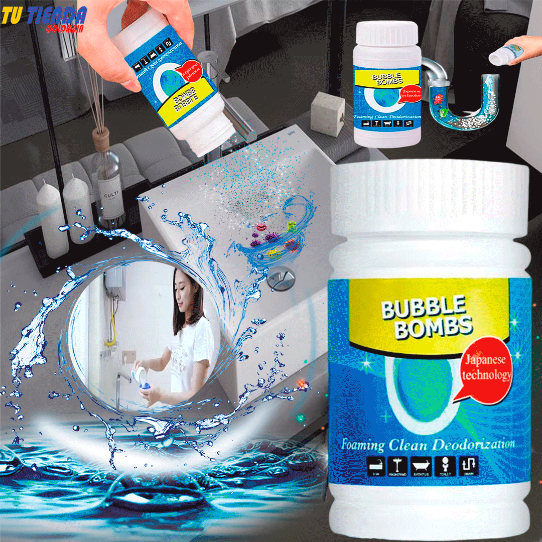 Polvo Limpia Tuberías - Bubble Bombs